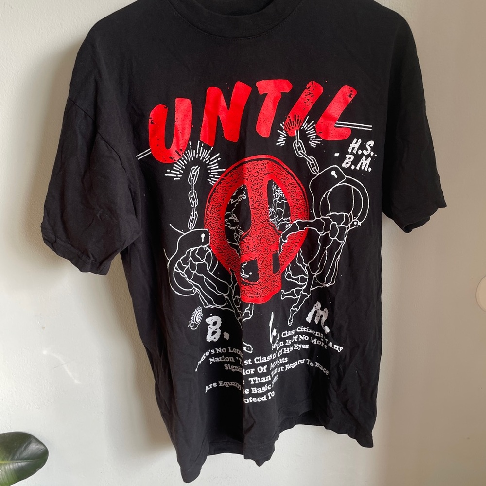 Black Online Ceramics/BLM  Good Over Evil t shirt